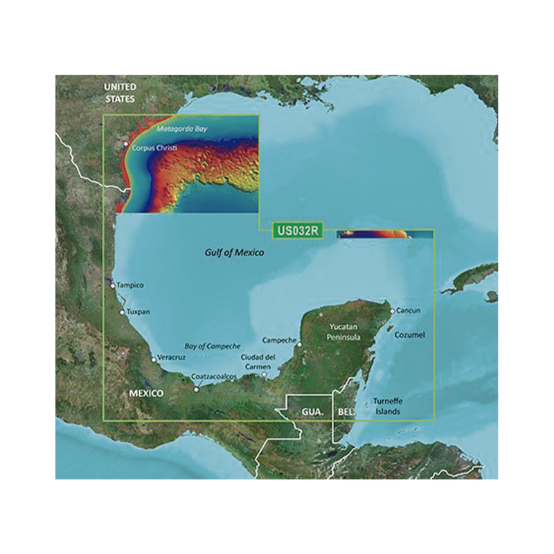 10-C0733-00 Mapa VUS032R Sur del Golfo de México.