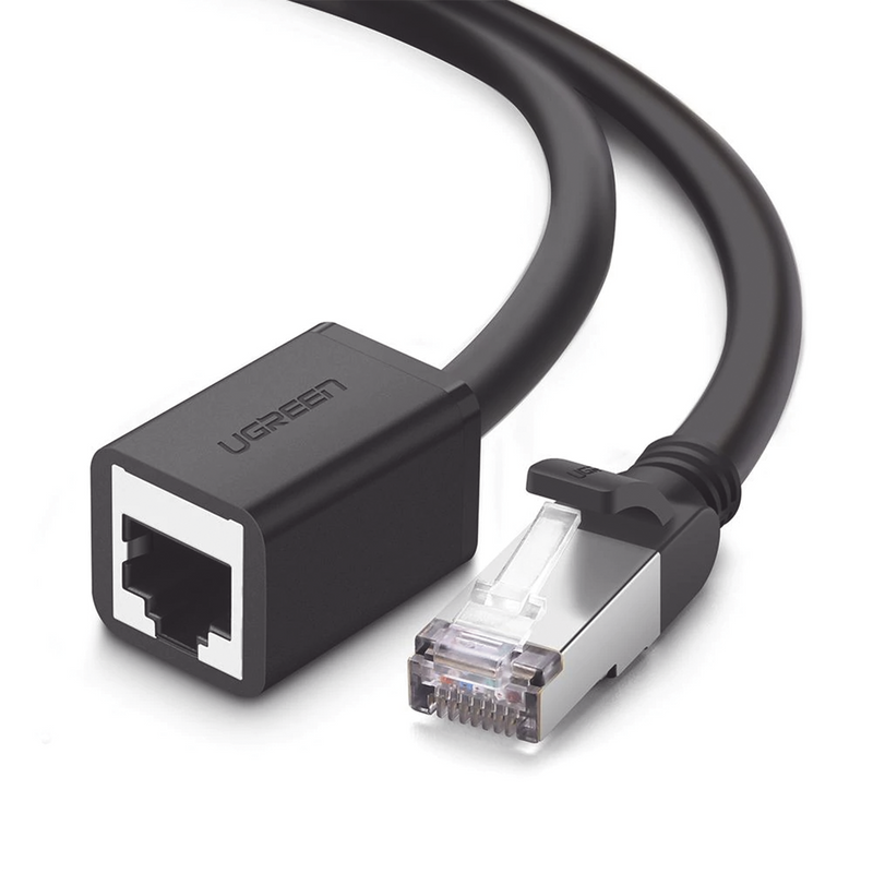 11281 Cable de Extensión Cat6 RJ45 F/UTP / Macho a Hembra / 2m / Método de conexión 568B / Velocidad de transmisión 1000Mbps / Ancho de banda del canal 250MHz / Caja de Cobre / Negro