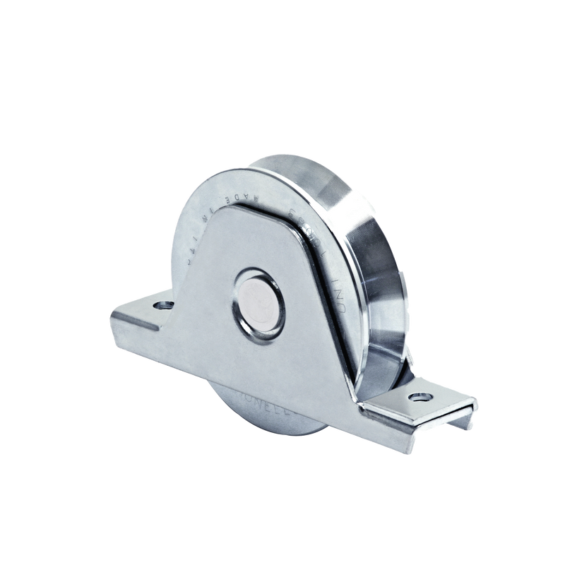 1151-4550-001 336V - Rueda de 12 cm / Capacidad Para Puertas de Hasta 400 kg / Canal Tipo V