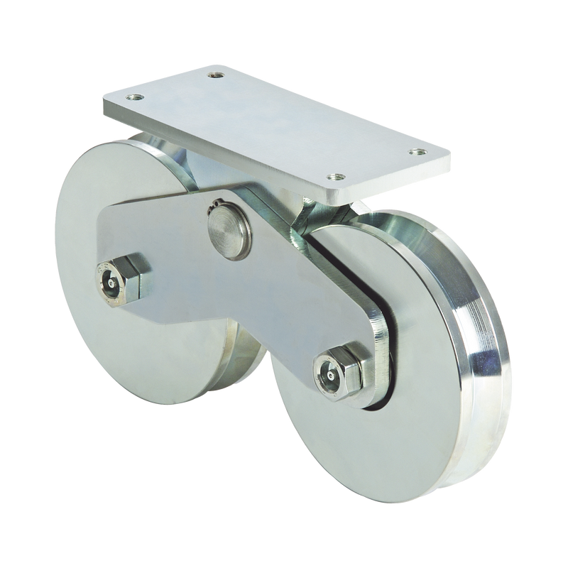 1151-5621-001 339V - Rueda Doble de 12 cm / Capacidad Para Puertas de  hasta 1200 kg / Canal Tipo V