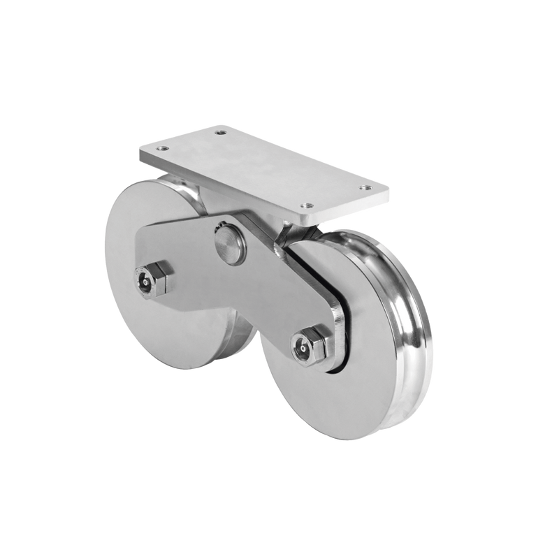 1151-5642-001 Rueda Doble de 16 cm / Capacidad Para Puertas de hasta 1920 kg / Canal Tipo U