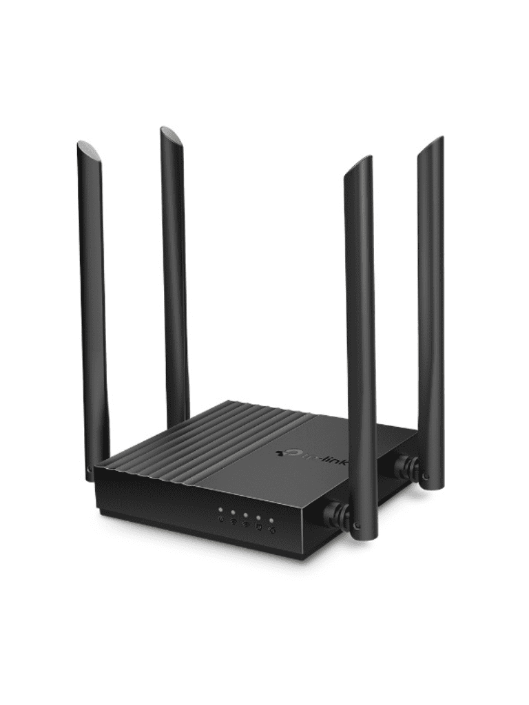 TP-LINK Archer C64 - Ruteador WiFi AC 1267Mbps con 1 puerto WAN y 4 puertos LAN RJ45 Gigabit Ethernet, MU-MIMO, 4 antenas fijas, en modos de enrutador y punto de acceso, con Beamforming.