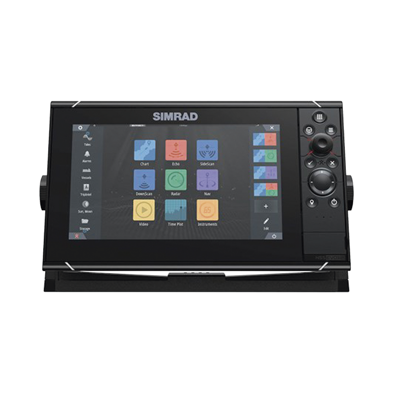 000-15405-001 Pantalla Náutica 9 Pulgadas SolarMAX IPS / Procesador iMX 8 / Ecosonda Integrada 1kW CHIRP / GPS Incorporado / Conectividad Inalámbrica / Compatibilidad con Accesorios Simrad / Montaje Flush o Bracket / Incluye Mapa Mundial