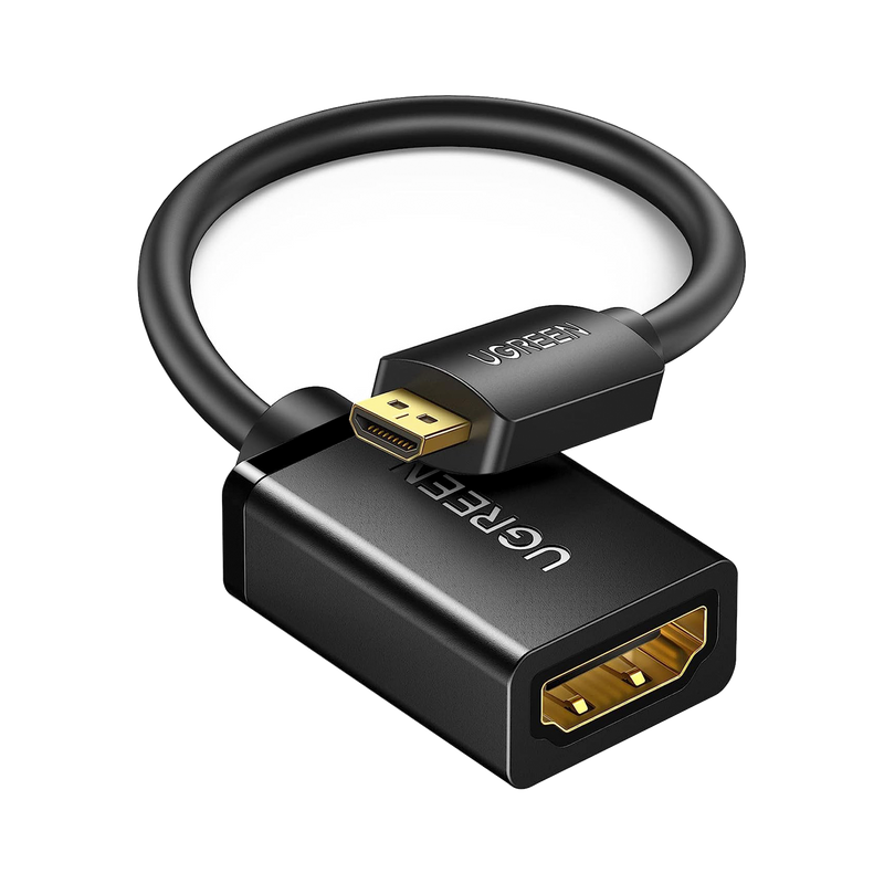 15844 Adaptador Micro HDMI a HDMI (HDMI Tipo D)   / 18Gbps / 4K@60Hz / HDR /  Tecnología 3D / ARC / Carcasa PC+ABS / HDCP/ Longitud de 22 cm