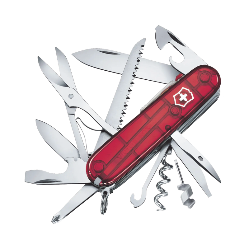 17915T Navaja Victorinox de Bolsillo Mediana Huntsman Lite de 21 Funciones con Luz LED