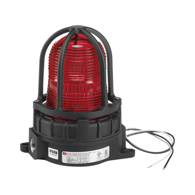 Luz de advertencia LED color Rojo para ubicaciones peligrosas, montaje para superficies, 120/240Vca,