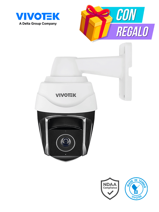 VIVOTEK SD9368-EHL - Cámara IP PTZ Exterior de 2 MP, con Zoom Óptico 40x, también con Smart IR 250m, Protección Nema4X/IP66/IK10, EIS, WDR Pro, Smart Tracking y Ciberseguridad Trend Micro, certificado NDAA, ONVIF y Deep Search.