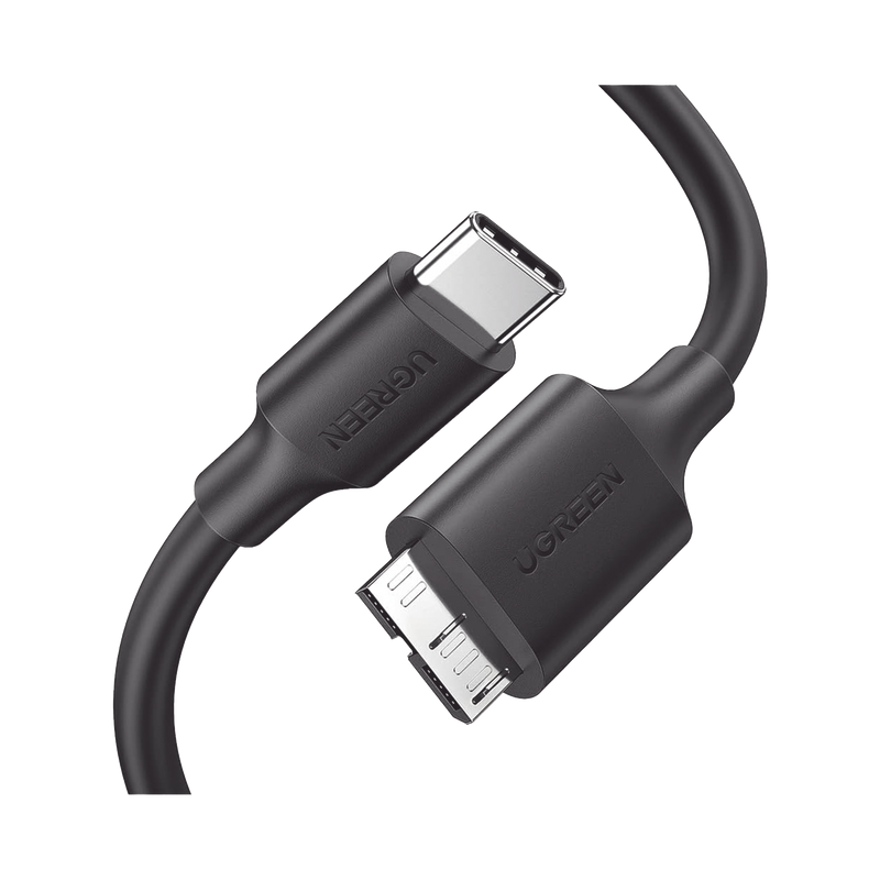 20103 Cable USB Tipo C 3.0 a Micro Tipo B | 1m |Carga Rápida | 5 Gbps | Transferencia de Datos | Blindaje Interior Múltiple | Compatible con Disco Duro Externo, Portátiles, Seagate, Nikon, Canon.