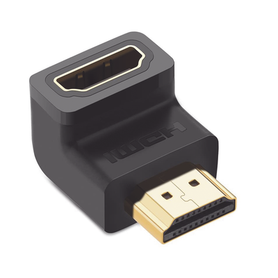 Adaptador HDMI de 90 Grados Macho a Hembra / Hacia Abajo / HDMI 2.0  4K@60Hz / Proporciona Flexibilidad Sin Doblar los Cables HDMI - Toer