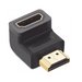 Adaptador HDMI de 90 Grados Macho a Hembra / Hacia Abajo / HDMI 2.0  4K@60Hz / Proporciona Flexibilidad Sin Doblar los Cables HDMI - Toer