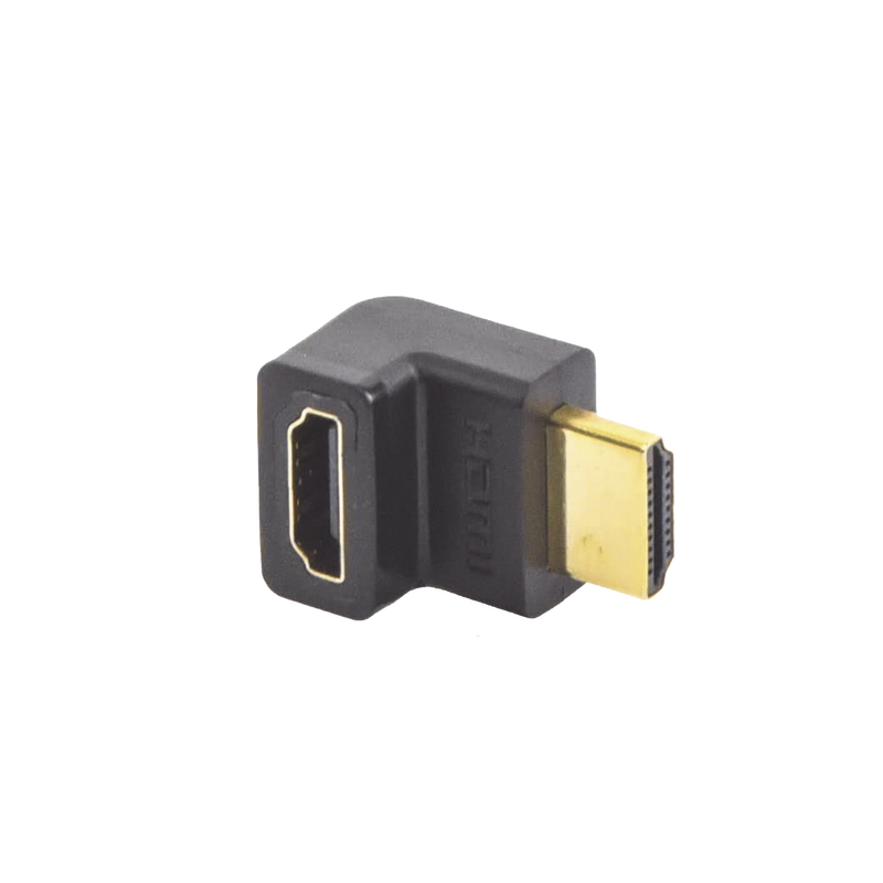 20110 Adaptador HDMI de 90 Grados Macho a Hembra / Hacia Arriba / HDMI 2.0  4K@60Hz / Proporciona Flexibilidad Sin Doblar los Cables HDMI
