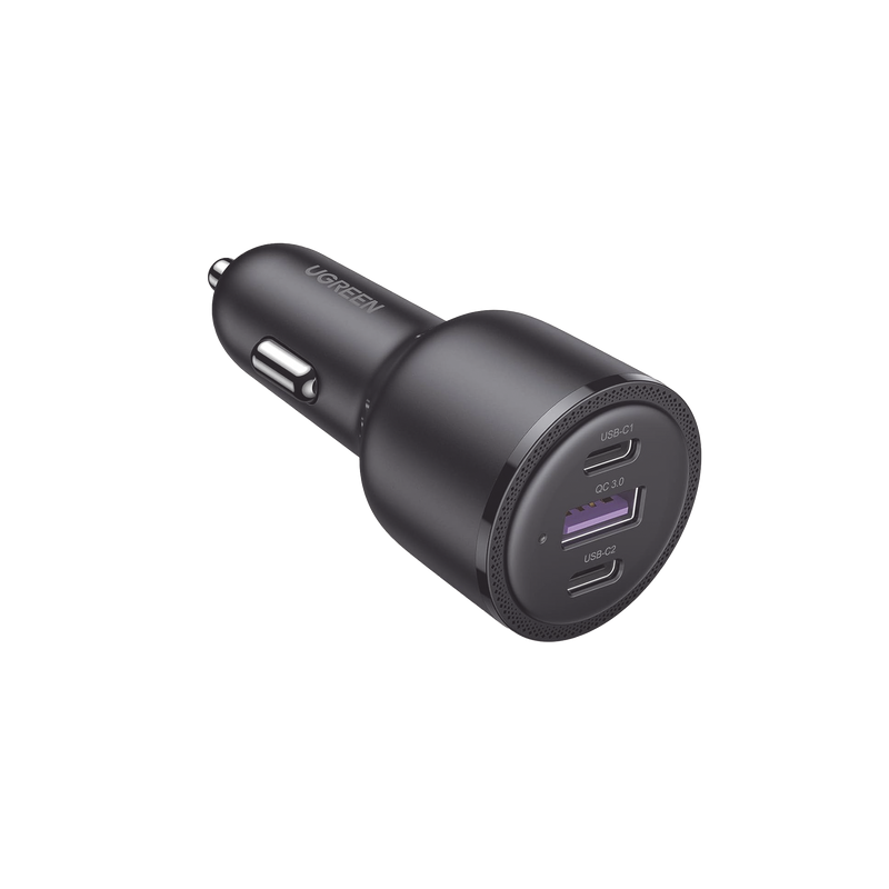 20467 Cargador de Auto de 69W | 2 Puertos USB-C | 1 Puerto USB-A | Compatible con Vehículos de 12 y 24 VCD | Chip Inteligente | Diseño Compacto | Multi Protección | Múltiples Protocolos de Carga | ABS | Ignifugo.