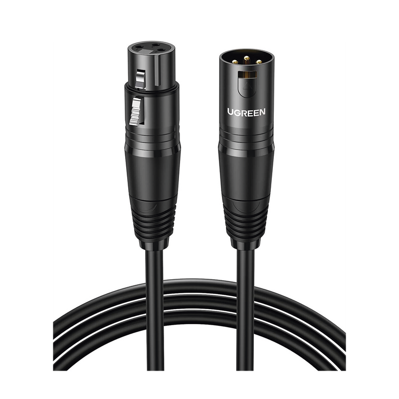 20716 Cable para Micrófono XLR Tipo Canon Macho a Hembra | 15 Metros | Plug & Play | Anti interferencias | Triple Blindaje | Alta Calidad | Color Negro.