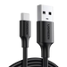 Cable USB-A a USB-C | 2 Metros | Carga y Sincronización de Datos | Carga Rápida 60W | Datos 5 Gbps | QC 3.0/2.0 | FPC | AFC | Protección Integrada | Duradero y Flexible| Caja ABS | Cubierta de TPE | Color Negro. - Toer