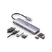 HUB USB-C (Docking Station) 6 en 1 | HDMI 4K@30Hz | 3 Puertos USB 3.0 | Lector Tarjeta SD + Micro SD (TF) Uso Simultáneo | Chip de Última Generación | Potente Disipación de Calor |  Caja de Aluminio. - Toer