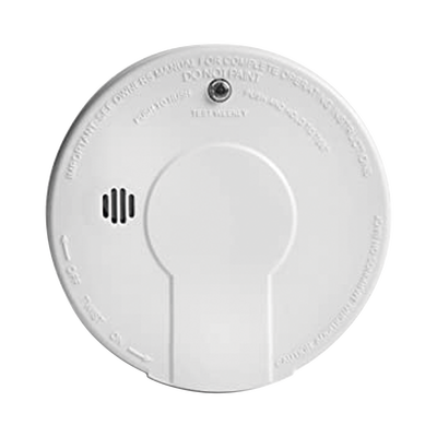 Alarma de Humo por Ionización AC Interconectable / Hasta 24 Dispositivos / Respaldo de Batería 9V / Función HUSH para Silenciar Falsas Alarmas / LED Indicadores Rojo y Verde / Cumple NFPA 72 / Para Hogares y Empresas Pequeñas