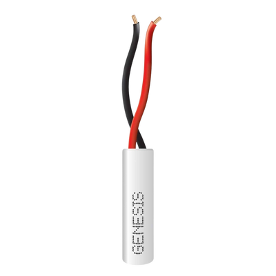 Bobina de 305 Metros de Cable / 2 x 22 AWG / Color Blanco / Riser / Para Sistemas de Intrusión y Automatización - Toer