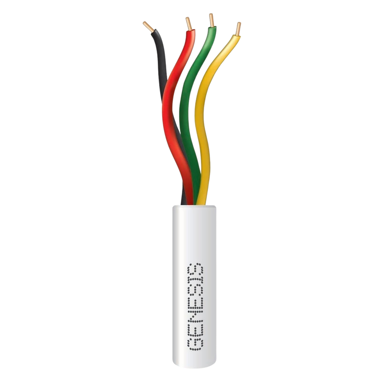 2103-1101/1000 Bobina de 305 Metros / Alambre de Cobre / 4 x 22 AWG / Riser / Color Blanco / Para Aplicaciones de Alarmas de Intrusión / Sistemas de Automatización.