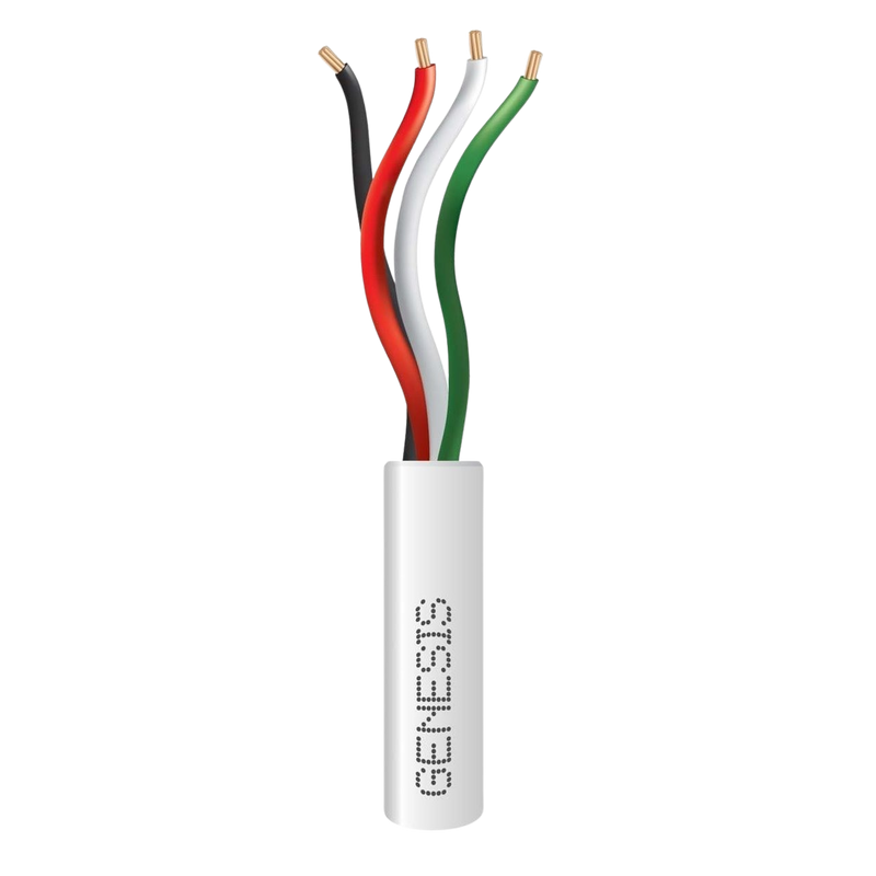 2104-1101/1000 Bobina de 305 Metros /  Cable de Cobre / 4 x 22 AWG / Riser / Color Blanco / Para Aplicaciones de Alarmas de Intrusión y Automatización