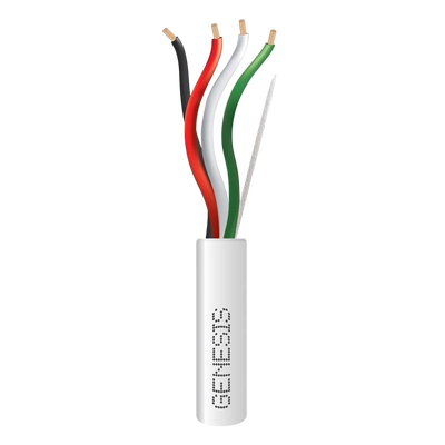 Bobina de 152 Metros / Cable de Cobre / 4 x 18 AWG / Riser / Color Blanco / Para Aplicaciones de Alarmas de Intrusión/Control de Acceso/ Automatización / Interfonos y Tv Porteros - Toer