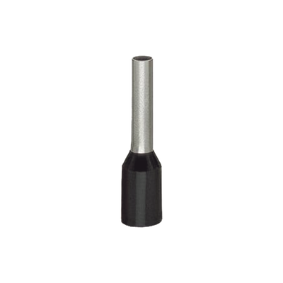 Terminal Hembra / 1,5 mm² AWG 16 / Camisa Plástica / Cincado Galvanizado / Negro / Crimpado Hermético