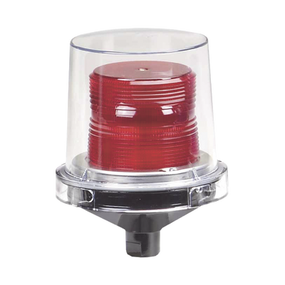 Luces estroboscópicas para lugares peligrosos Electraray® , Homologado UL y cUL para Clase I, División 2, Grupos A, B, C y D; Clase II, División 2, Grupos F y G; Clase III , 12-24 VCD, color Rojo, parpadeo predeterminado