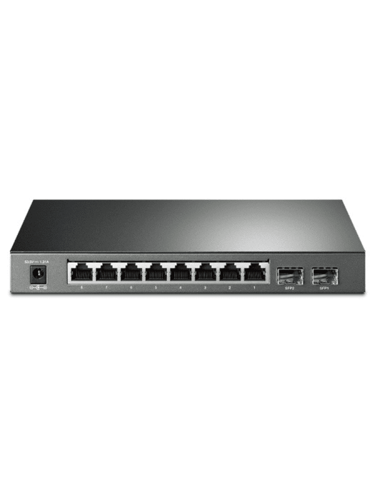 TP-LINK TL-SG2210P - Switch PoE JetStream SDN administrable con 8 puertos 10/100/1000 Mbps y 2 puertos SFP, además de 8 puertos PoE con un presupuesto total de 61W. Ofrece administración centralizada a través de OMADA SDN.