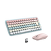Paquete de Teclado y Mouse | 85 teclas en Español | Bluetooth y 2.4GHz |  Mouse Ambidiestro  | Sensor de DPI ajustable | Efectos de Iluminación del Teclado | Amplia compatibilidad | Color Rosa. - Toer