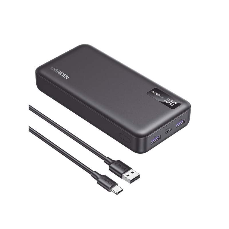 25683 Power Bank 20000mAh | 22.5W | 1 USB-C | 2 USB-A | PD3.0 | QC4.0/3.0/2.0 | FPC | AFC | SPC | PPS | Carga 3 veces más Rápido | Protección Integrada| Material Ignifugo | UL94 V-0 | Pantalla Inteligente | Aprobado por Aerolíneas.