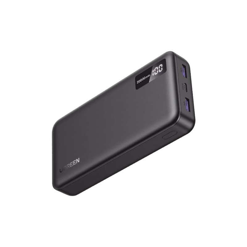 25683B Power Bank 20000mAh | 22.5W | 1 USB-C | 2 USB-A | PD3.0 | QC4.0/3.0/2.0 | FPC | AFC | SPC | PPS | Carga 3 veces más Rápido | Protección Integrada| Material Ignifugo | UL94 V-0 | Pantalla Inteligente | Aprobado por Aerolíneas.