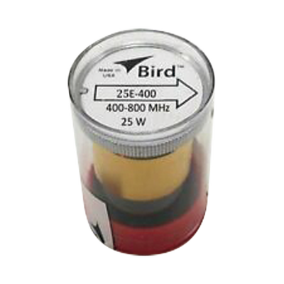 Elemento de 25 Watt en linea 7/8" para Wattmetro BIRD 43 en Rango de Frecuencia de 400 a 800 MHz.
