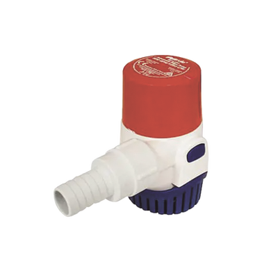 Bomba sumergible automática de achique de 1100 galones por hora, a 12 Volts de corriente directa.