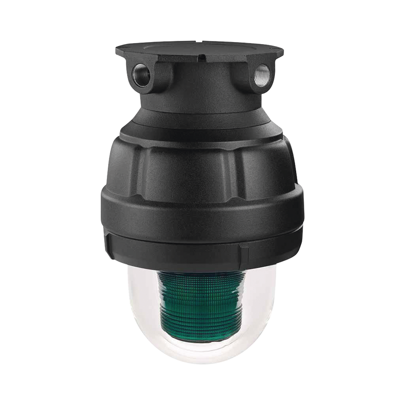 27XL-120240-GS Luz LED, a prueba de explosiones, UL y cUL para Clase I, División 1, Grupo C y D; Clase I, División 2, Grupos A y B; Clase II, División 1, Grupos E, F y G; Clase III, 120-240 VCA, Verde