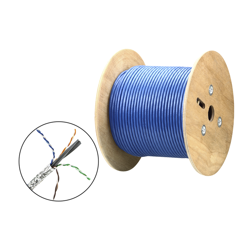 2L2910 Cable SF/UTP | 4 pares 23 AWG | Cumple con los requisitos de la HDBaseT Alliance | Protección EMI | Transmisión de datos 4K | Color Azul | 305m
