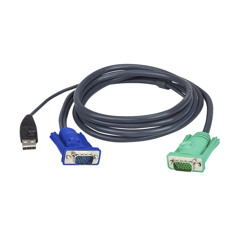 2L5202U Cable KVM | USB con SPHD | 3 en 1 | De 1.8 m