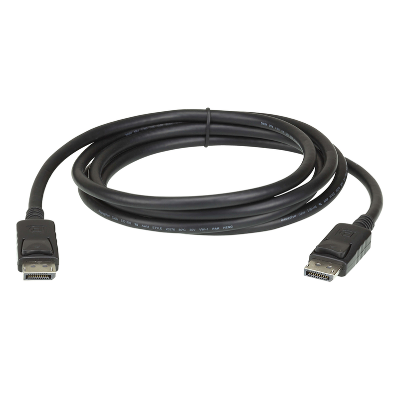 2L7D02DP Cable DisplayPort | Longitud 2m | Alta definición | Hasta 8K | HDR Dinámico | 32 canales de audio digital | Pestañas de seguridad con botón de liberación