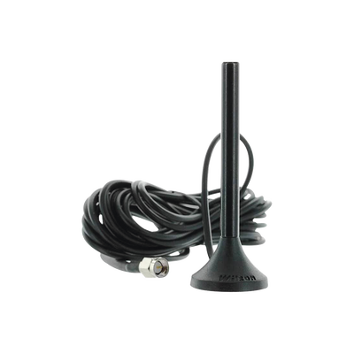 Antena Mini de Montaje Magnético, con cable RG174 y conector SMA macho | Rango de Frecuencias 700-960 MHz, 1710-2270 MHz | Ganancia Máxima 3.1 dB - Toer