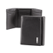 Cartera Athens Negra de Piel con Compartimento de Micromalla para ID. Doblable en 3 Partes con Divisor de Billetes. Pocket Wallet - Toer