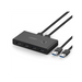 Conmutador USB para Compartir 4 Puertos USB 3.0 a 2 PC Ìs | Cambio Mediante Botón | Incluye Dos Cables USB de 1.5 m | ABS | Permite que 2 Usuarios Compartan 4 Dispositivos Periféricos USB3.0, como una impresora, un escáner, etc. - Toer