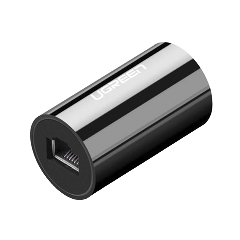 30837 Acoplador y Protector (Extensor de Cable Ethernet RJ45) | 1000Mbps | Compatibilidad con Cat7/Cat6/ Cat5e | Compatible con POE | Ignífugo | ABS | Color Negro