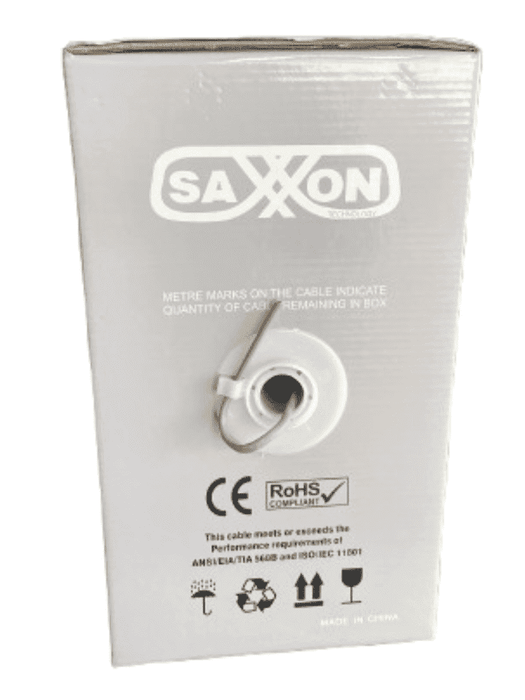 SAXXON OCAT3CCA - Bobina de Cable UTP Cat3/ 305 Metros/ CCA/ Color Gris/ Uso Interior/ 2 Pares/ Para Usos Multiples/