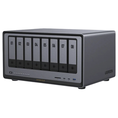 NAS UGREEN NASync DXP8800 Plus / Intel Core i5-1235U 10 Núcleos / 8 Bahías SATA + 2 M.2 NVMe / 2 Puertos 10GbE / Thunderbolt 4 / HDMI 8K / DDR5 Expandible 64GB / PCIe 4.0 x4 - Toer
