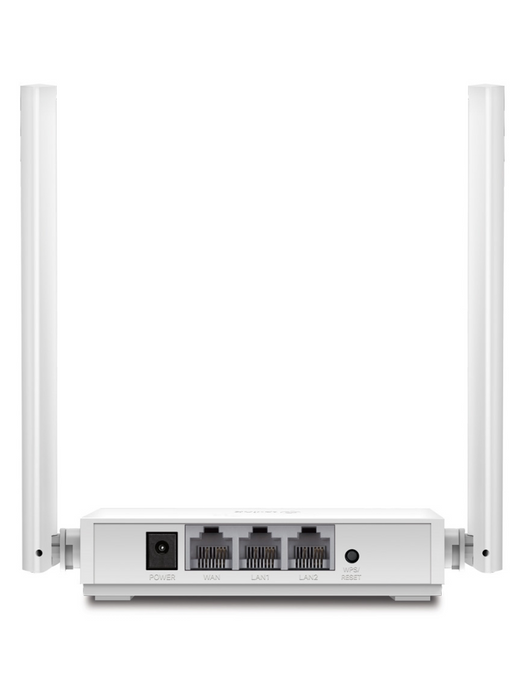 TP-LINK TL-WR820N -  Router inalámbrico WISP de 2.4 GHz de 300 Mbps con 2 antenas externas omnidireccionales de 5 dBi, 2 puertos LAN 10/100 Mbps y 1 puerto WAN 10/100 Mbps.