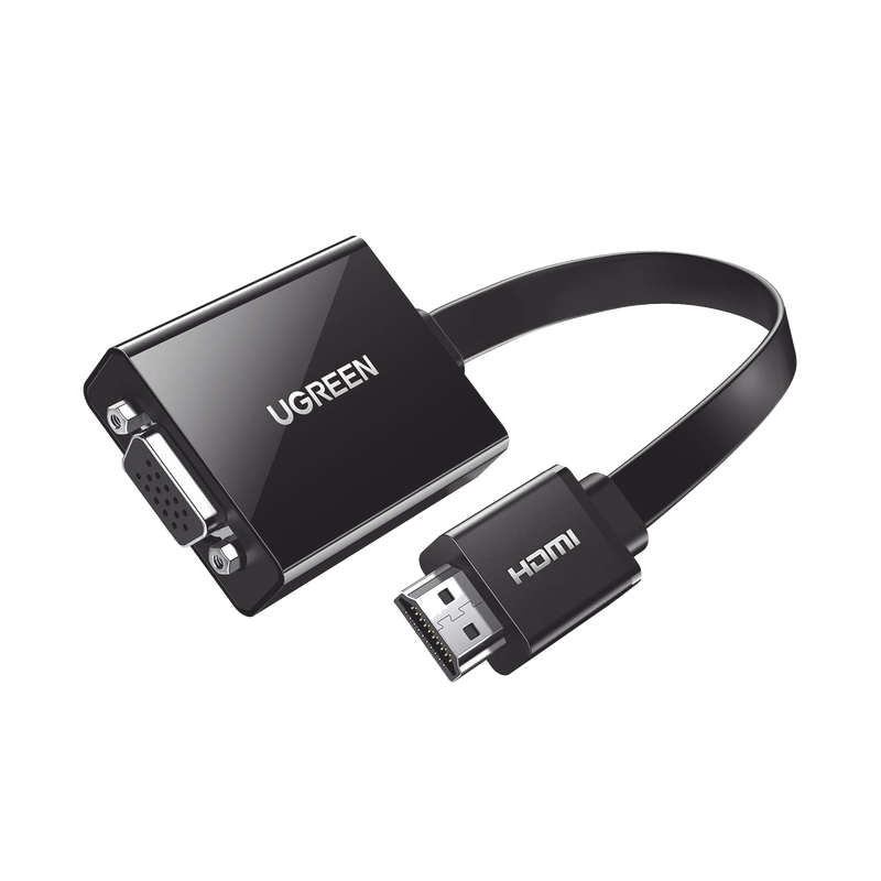 40248 Adaptador HDMI a VGA / Resolución 1080P / Audio 3.5mm / Con Puerto Micro USB para Alimentación / Plug &  Play / No Requiere Controlador / ABS / Flexible y Duradero