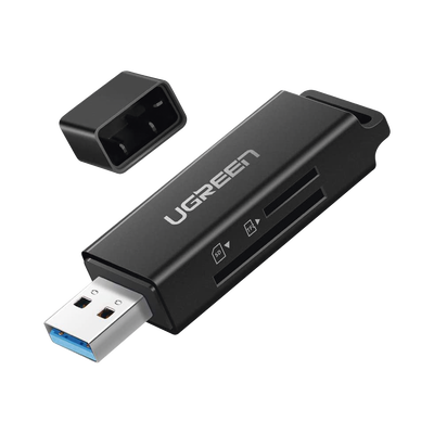 Lector de tarjetas SD portátil USB 3.0 de doble ranura / adaptador de tarjeta de memoria flash concentrador para TF SD Micro SD SDXC SDHC MMC RS-MMC Micro SDXC Micro SDHC UHS-I - Toer