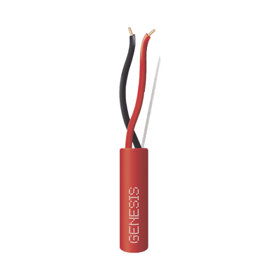Bobina de 152 Metros de Alambre / 2 x 18 AWG / Riser / Resistente al Fuego / Color Rojo / Tipo FPLR- CL3R - C(UL) -FT4 / Para Sistemas Contra Incendio o Sistemas de Evacuación - Toer