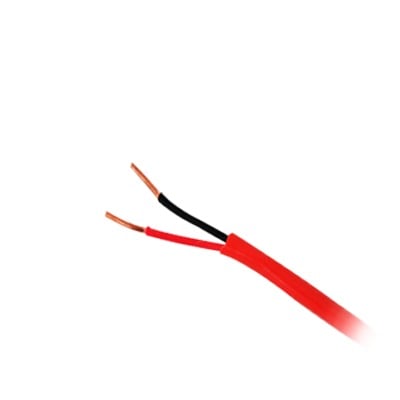 Bobina de 305 Metros / Alambre de Cobre / 2 x 16 AWG / Riser / Tipo FPLR, CL3R, C (UL) FT4 / Color Rojo / Para Aplicaciones en Sistemas de Detección de Incendio y Sistemas de Evacuación