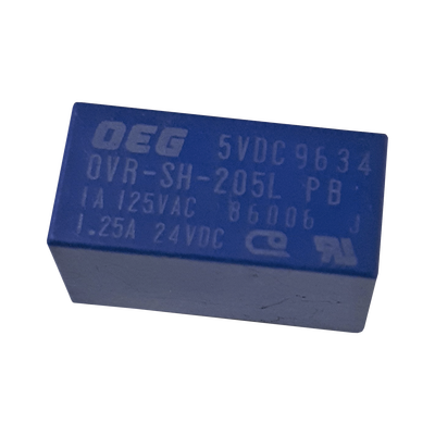 Relevador de +5 V, con capacidad de 1 Amp. a 125 Vca., 1.25 Amp. para 24 Vcc.