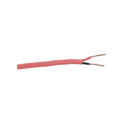 Carrete de Alambre de 305 Metros / 2 x 14 AWG / Riser / Tipo FPLR-CL3R / Color Rojo / Para Aplicaciones en Paneles de Detección de Incendio y Sistemas de Evacuación - Toer