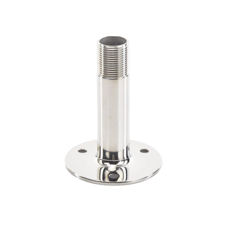 4365 Montaje recto de acero inoxidable de 4 pulgadas de alto y 3 de base.